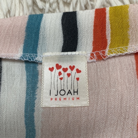 🎉HP🎉 I Joah Tie Hem Button Down Blouse 💗 Pink & Multi - Picture 12 of 13